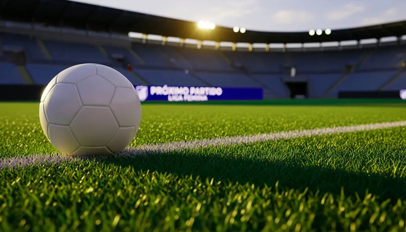 Balón sobre el césped del estadio antes de un partido de Liga F